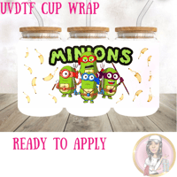 Turtle minions UVDTF cup wrap