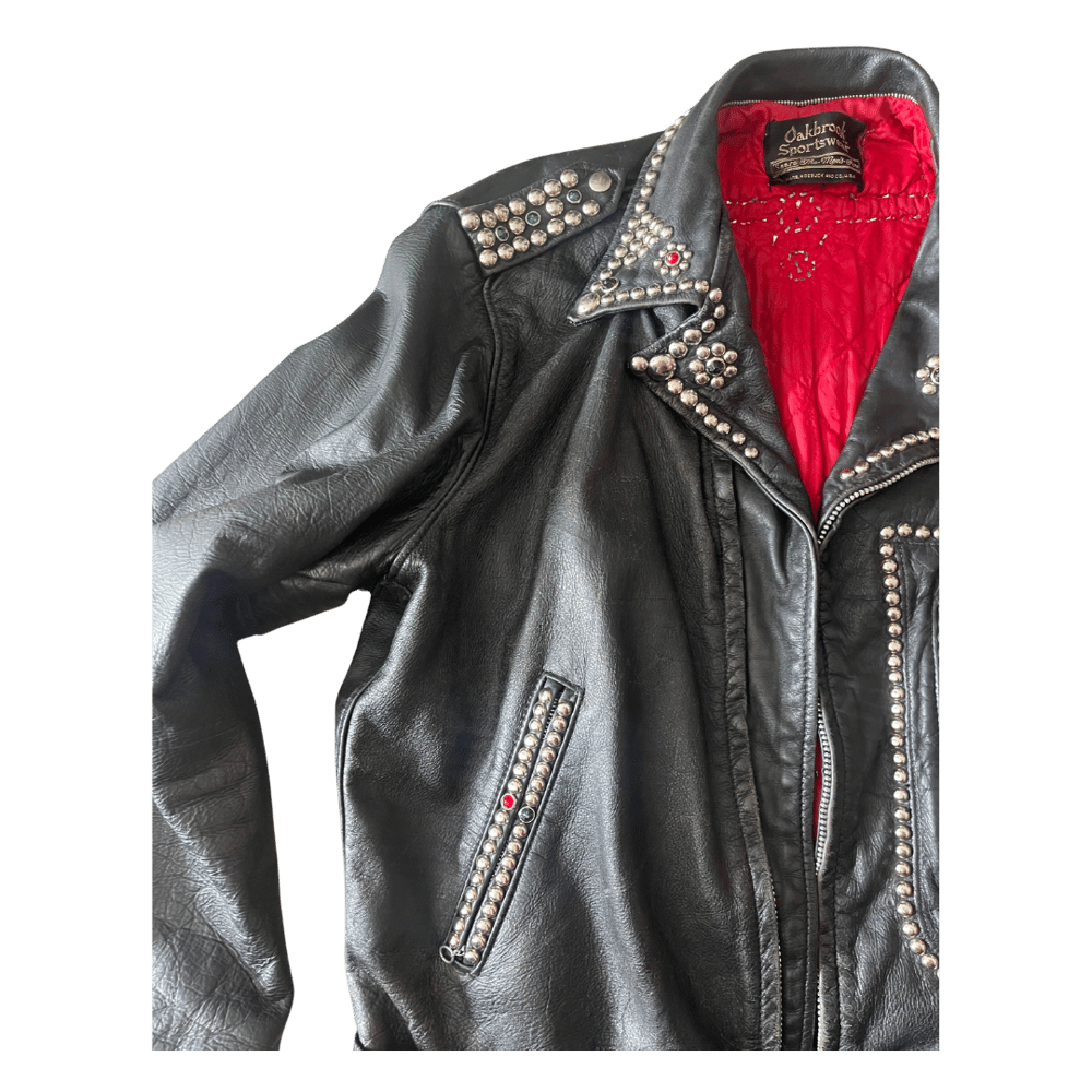 Image of 60s STUDDED LEATHER JACKET