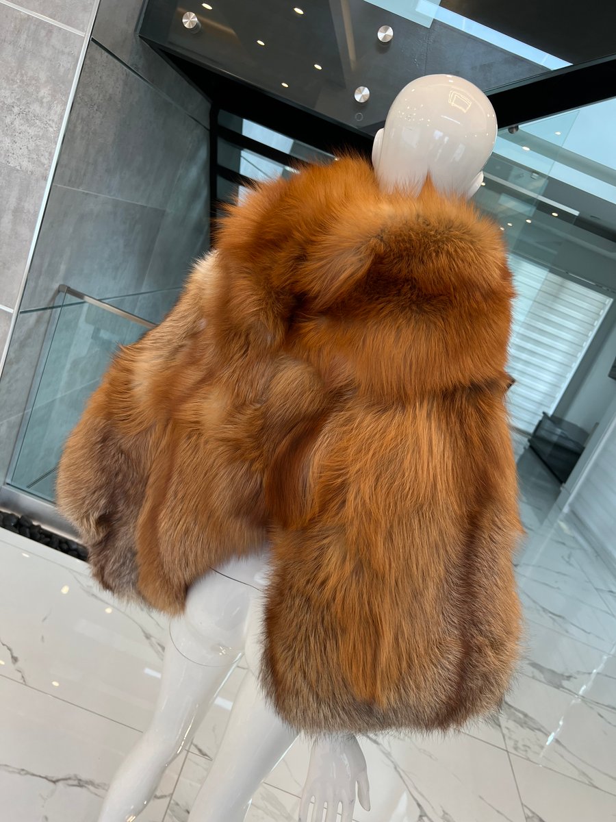 RANI FOX ミンク×フォックスファー レオパード柄 ポンチョ（108）a Georgia Fur Poncho (red fox) / istylebysonia
