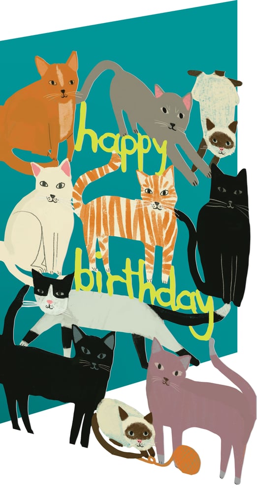 Image of Cats Birthday Card