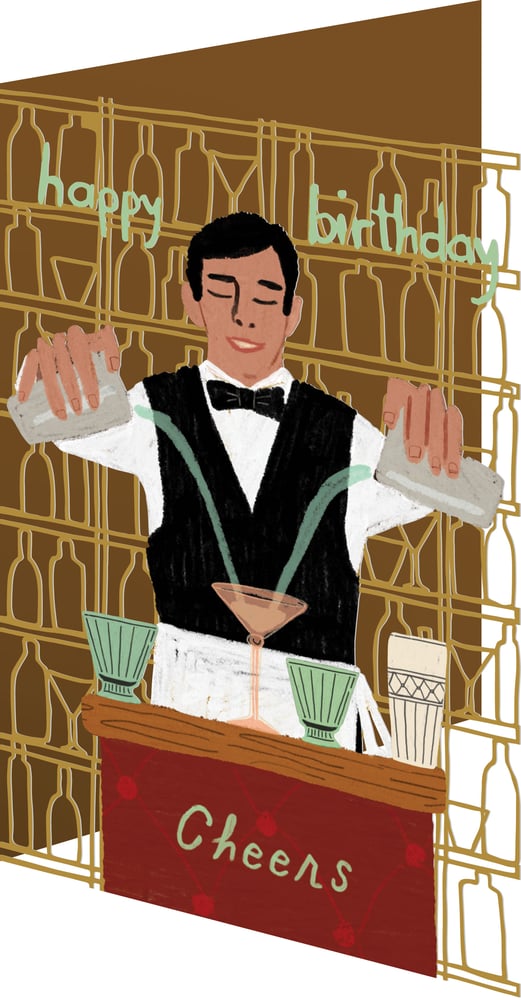 Image of Cocktail Birthday Card
