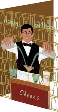 Cocktail Birthday Card
