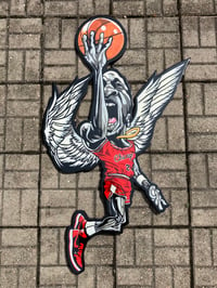 " AJ Wings " wood cutout