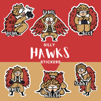 Image 1 of "Silly Hawks" Stickers