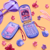 Retro Love Flip Phone Charms