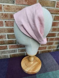 Image 2 of Linen Elastic Haircovering in Pale Pink