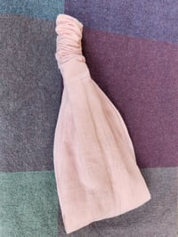 Image 5 of Linen Elastic Haircovering in Pale Pink
