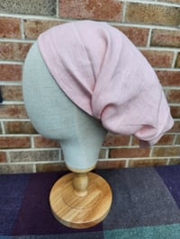 Image 3 of Linen Elastic Haircovering in Pale Pink