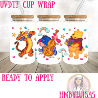 Pooh and Friends UVDTF cup wrap