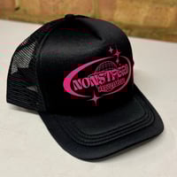 Image 1 of Black/Pink soft-shell trucker