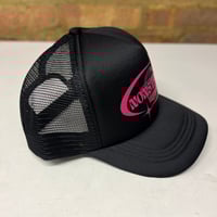 Image 2 of Black/Pink soft-shell trucker