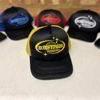 Image 2 of Black/yellow soft-shell trucker