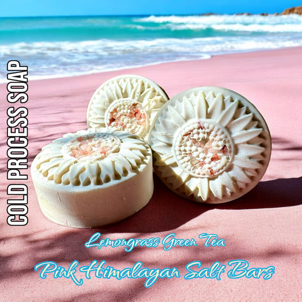 Image of Lemongrass Green Tea-Pink Himalayan Salt CP Soap