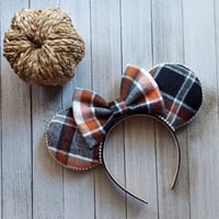 Image 1 of Rustic Fall Plaid Mouse Ears