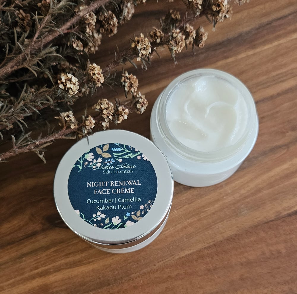 Image of Cucumber and Kakadu Plum Night Renewal Face Cream | Natural Skincare | Night Renewal Creme 