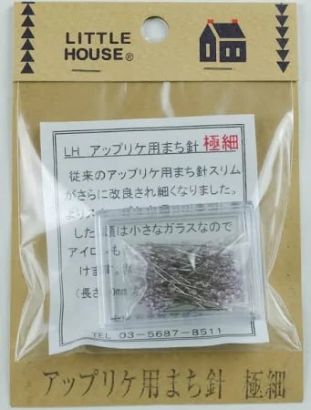 Image of Little House Pink Fine Glass Head Applique Pins