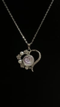 Image of Heart Pearl Necklace 