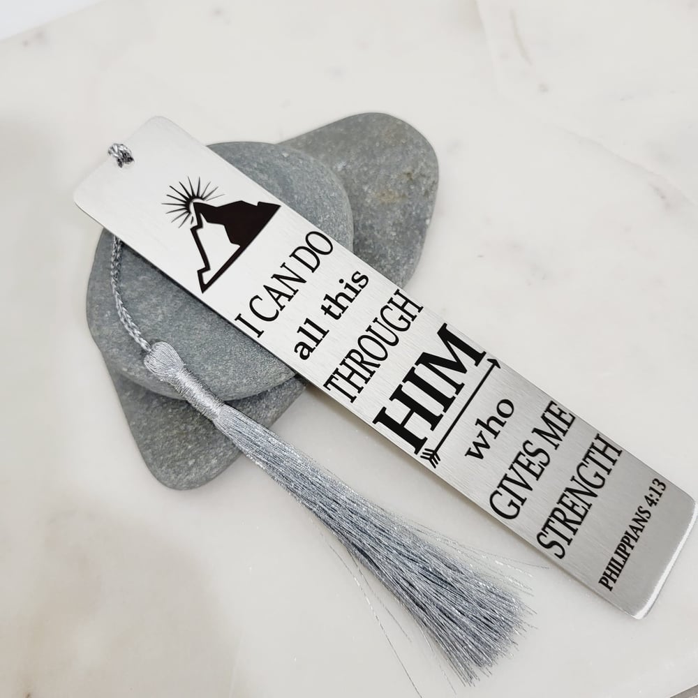 Image of I Can Do All Things Through Christ Bookmark . Inspirational Graduation Gift .  Philippians 4:13