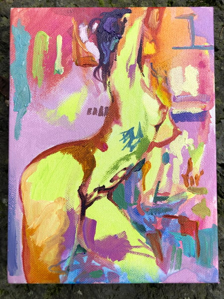 Image of Original acrylic figure study - 6”x8”