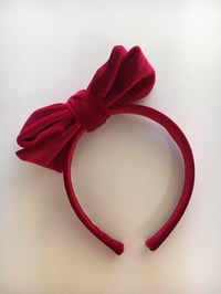 Garnet velvet headband // Adult size