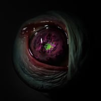 Image 6 of Custom pop socket, Purple Planet Eye, Custom Swappable Phone Grip / Socket for smartphones