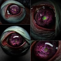 Image 1 of Custom pop socket, Purple Planet Eye, Custom Swappable Phone Grip / Socket for smartphones