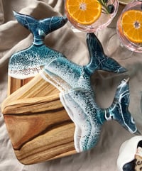 Image 2 of Gift Pack Ocean Resin Wave Whale Tail Cheese Board