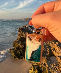 Image 2 of Ocean Resin Keyring Gift