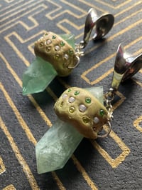 Image 2 of Double prism fluorite ear weights 