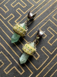 Image 1 of Double prism fluorite ear weights 