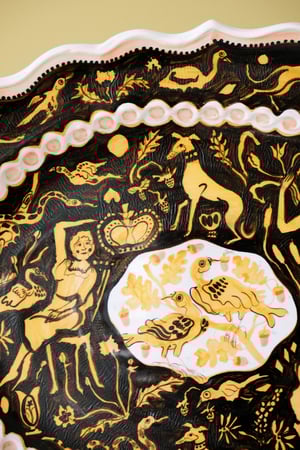 Image of SLIGHT SECOND - Beasts & Birds - Large Romantic Platter