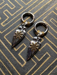 Image 1 of   Steel arrow point replica pendant ear weights 