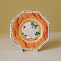 Image 1 of White Swan - Small Octagonal Plate