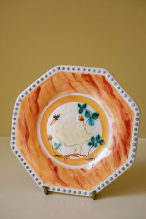 Image of White Swan - Small Octagonal Plate