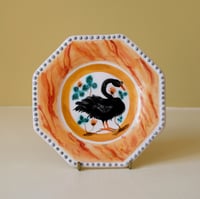 Image 1 of Black Swan - Small Octagonal Plate