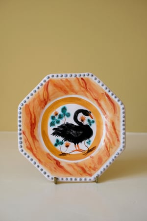 Image of Black Swan - Small Octagonal Plate