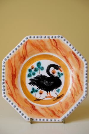 Image of Black Swan - Small Octagonal Plate