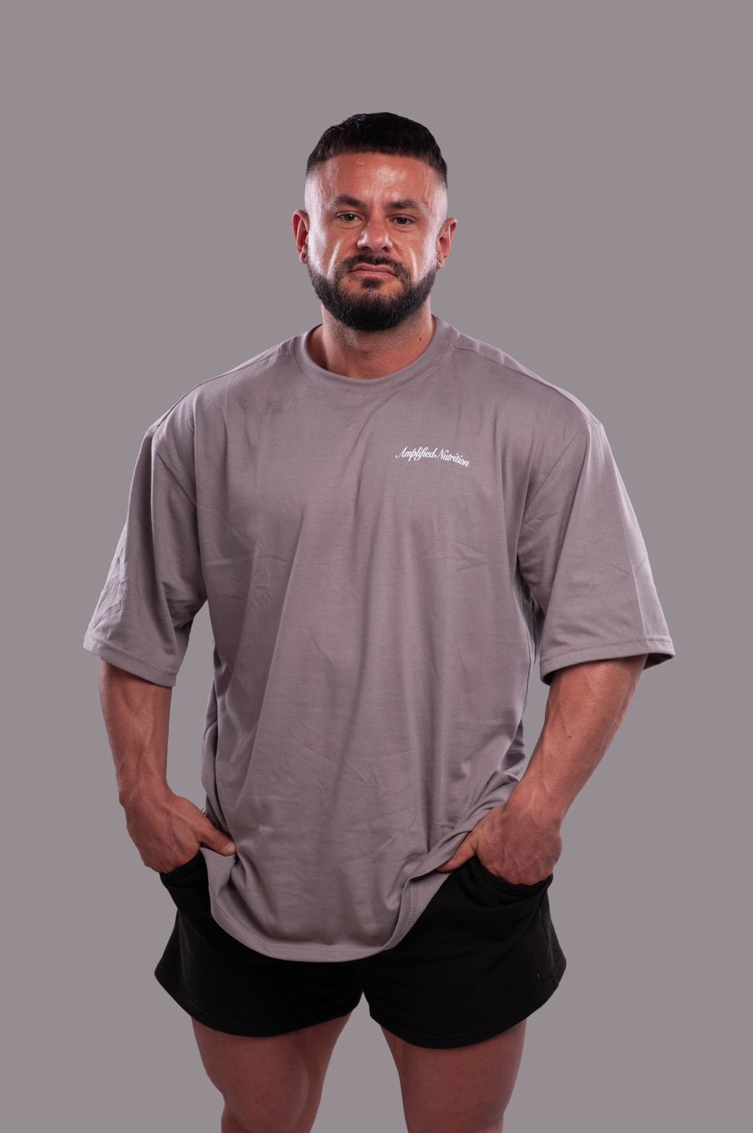 Amplified Oversized Tee – Grey Edition