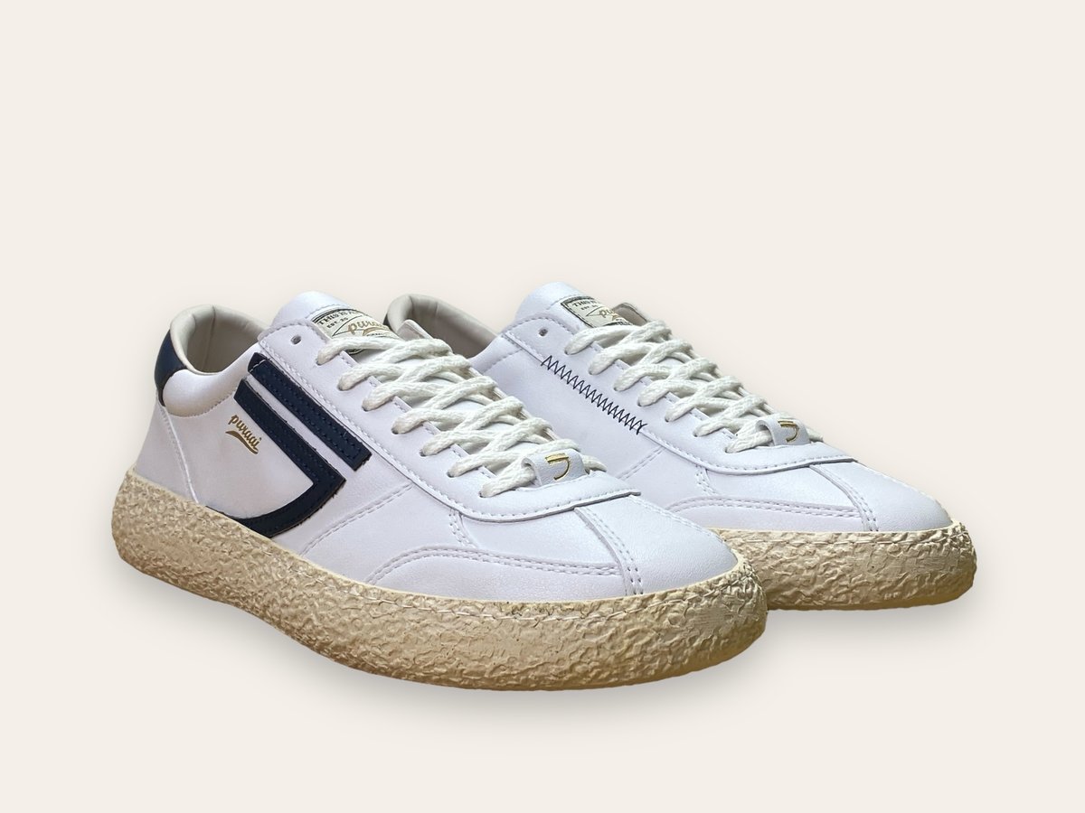 Image of Classic leather white/navy by Puraai