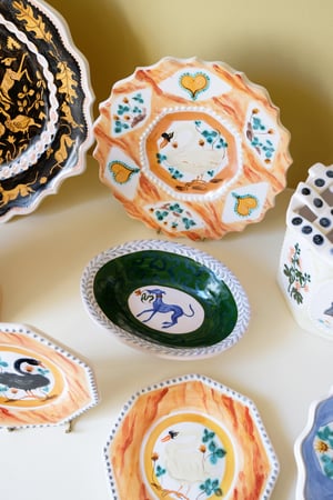 Image of White Swan - Small Octagonal Plate