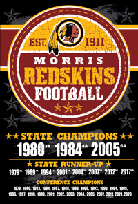 Image 2 of MORRIS REDSKINS FOOTBALL RECORDS BANNER