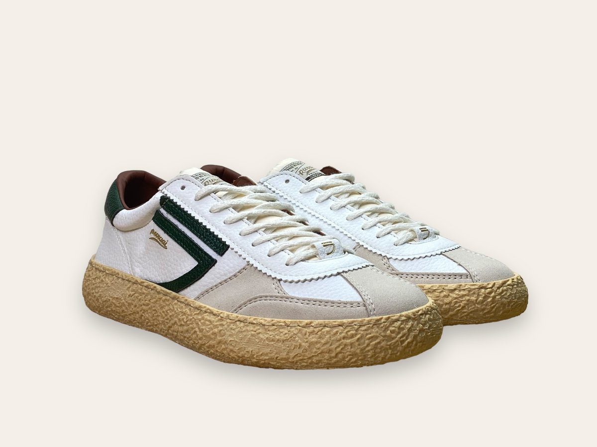 Image of Classic suede white/green by Puraai