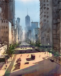 A View From Marcus Garvey | 15"x20" 