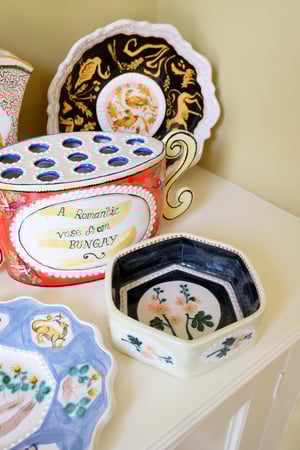 Image of Hollyhocks - Romantic Bowl