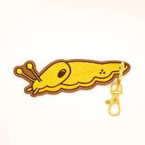 Banana Slug Embroidered Keychain