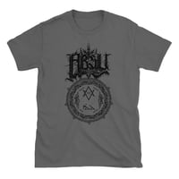 Image 1 of ABSU - CACHET OF TARA T-SHIRT (GREY CHARCOAL, DARK HEATHER, RED, MILITARY GREEN, BROWN)