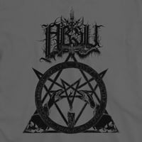Image 2 of ABSU - NEVER BLOW OUT THE EASTERN CANDLE  T-SHIRT (BLACK PRINT) GREY  CHARCOAL