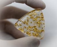 Image 3 of NEW: 6mm 'Real Gold Leaf Flakes' plectrum 