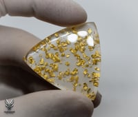 Image 2 of NEW: 6mm 'Real Gold Leaf Flakes' plectrum 