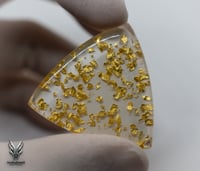 Image 1 of NEW: 6mm 'Real Gold Leaf Flakes' plectrum 
